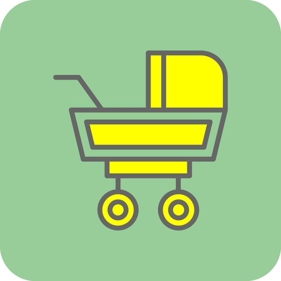 Baby Buggy Vector Icon Design