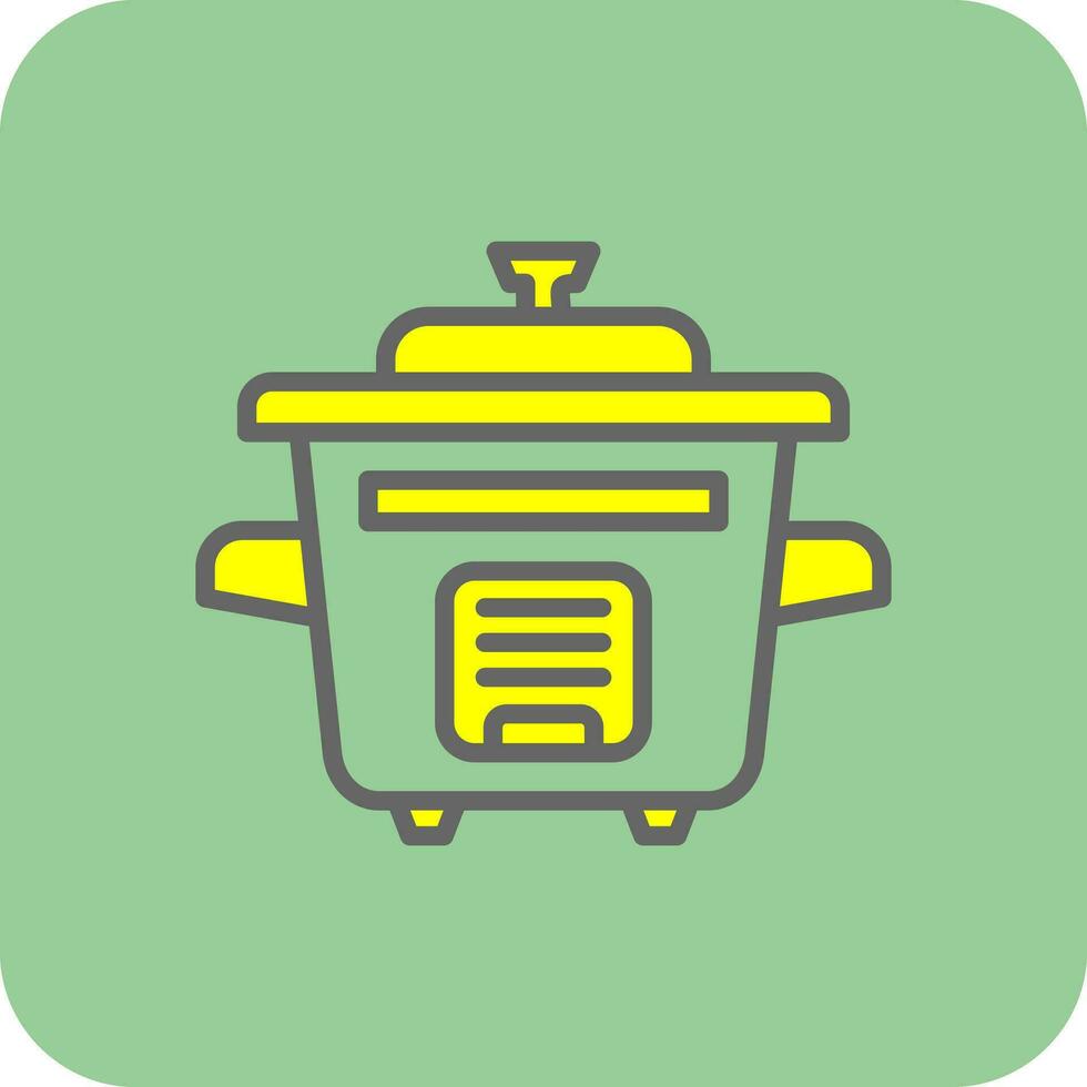 Rice Cooker Vector Icon Design