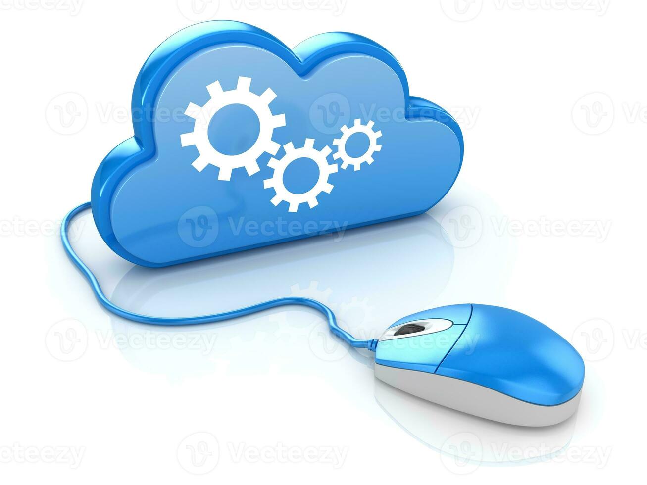 Computer Mouse with Cloud photo