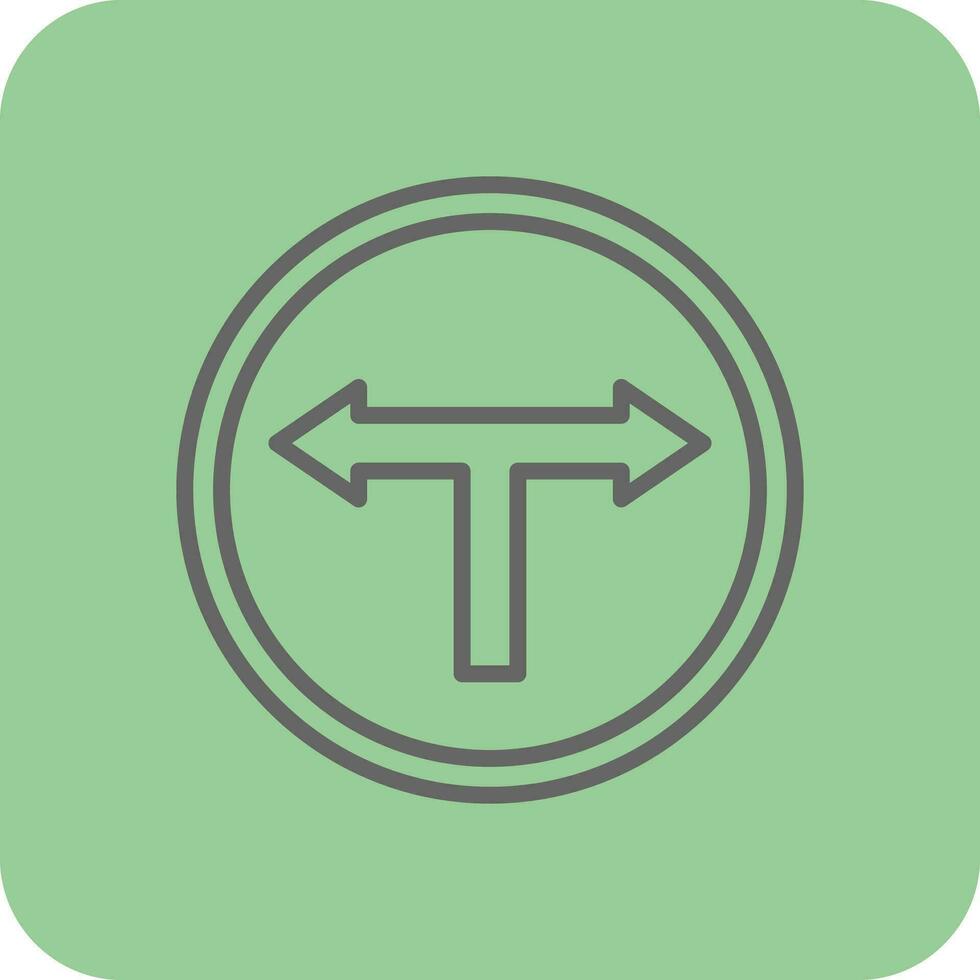 T Junction Vector Icon Design