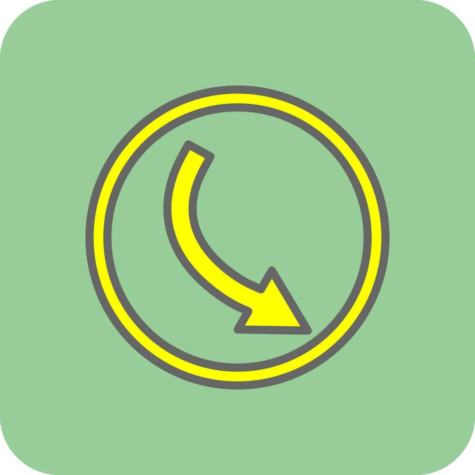 Curve Arrow Vector Icon Design