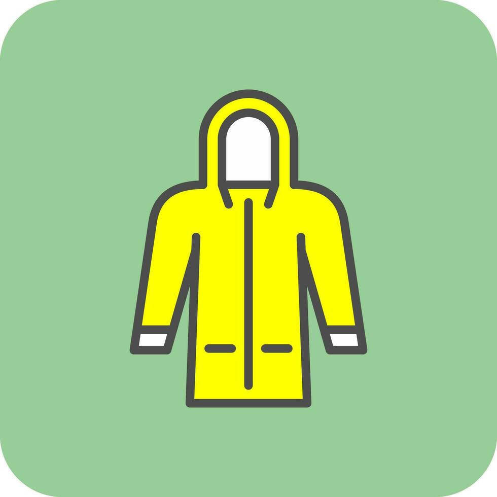 Raincoat Vector Icon Design