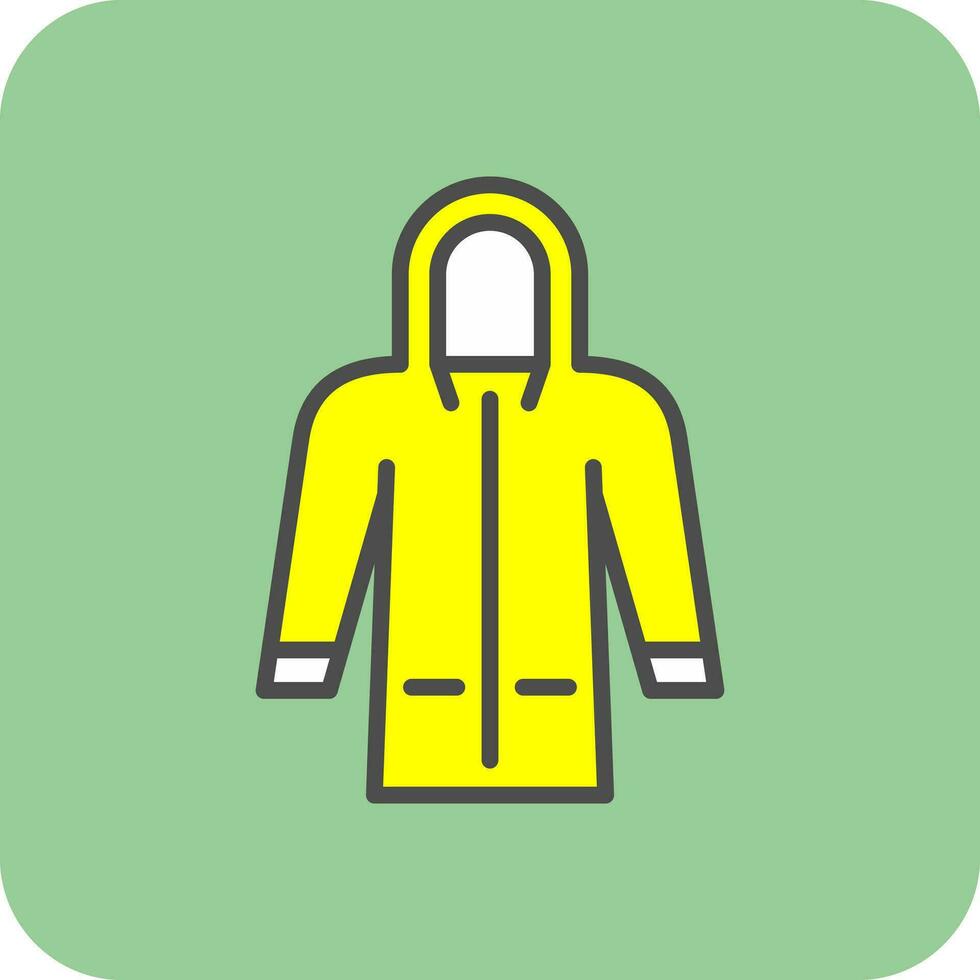 Raincoat Vector Icon Design