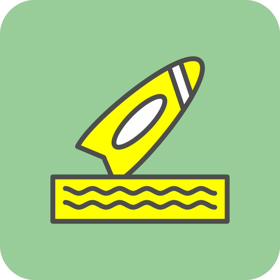 Surfboard Vector Icon Design