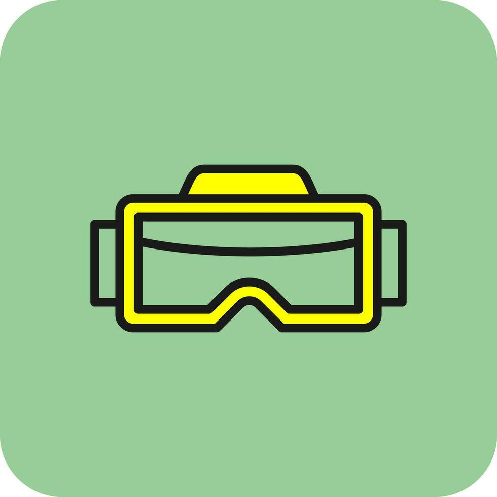 diseño de icono de vector de gafas vr