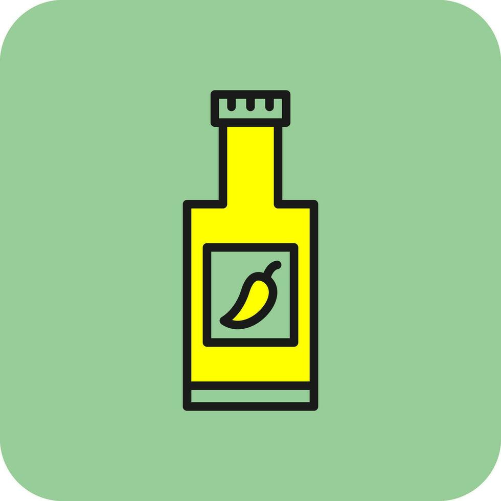 Chili Sauce Vector Icon Design