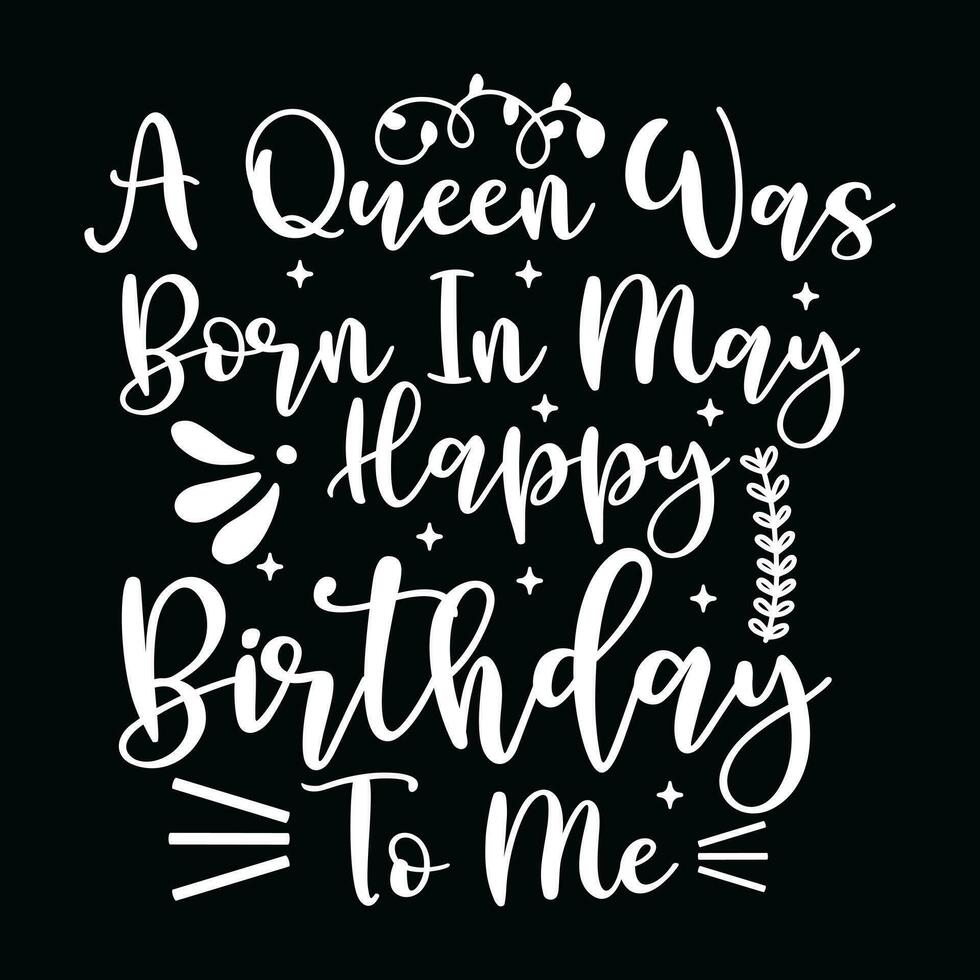 May Birthday  t-shirt design vector