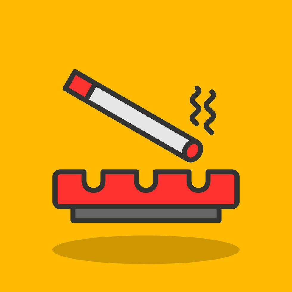 Ashtray Vector Icon Design