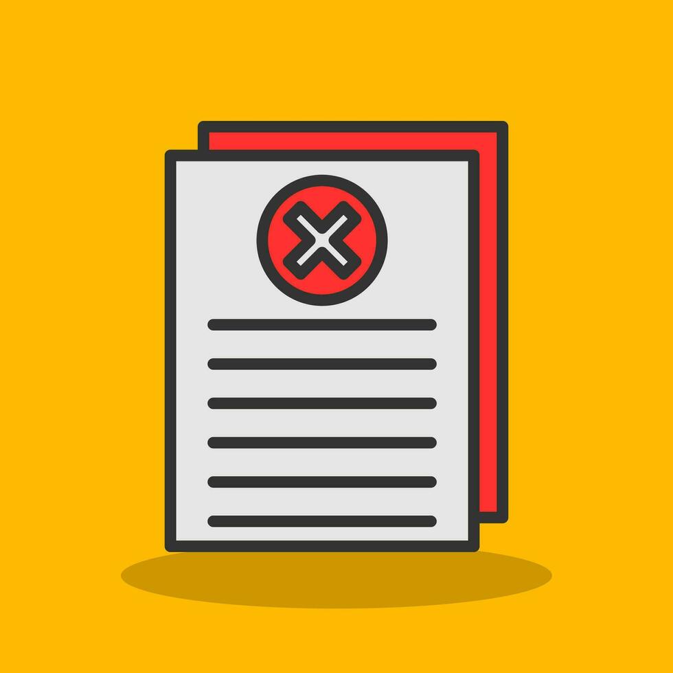 Reject Vector Icon Design