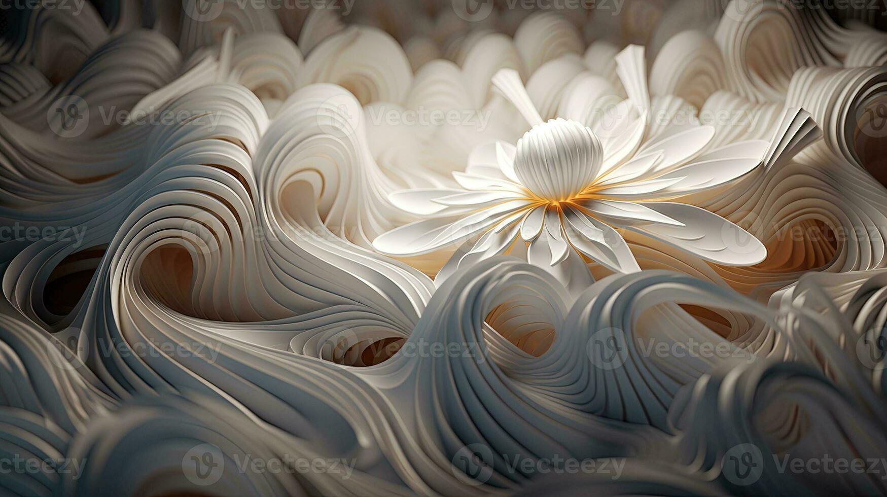 white prismatic patterns, digital art illustration, Generative AI photo