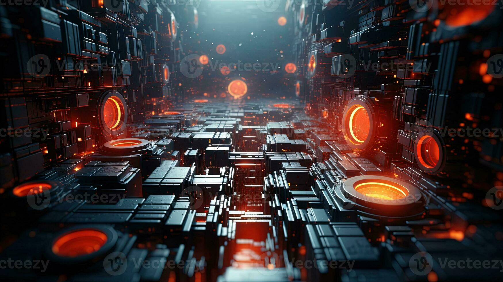 digital abstractions unleashed, digital art illustration, Generative AI photo