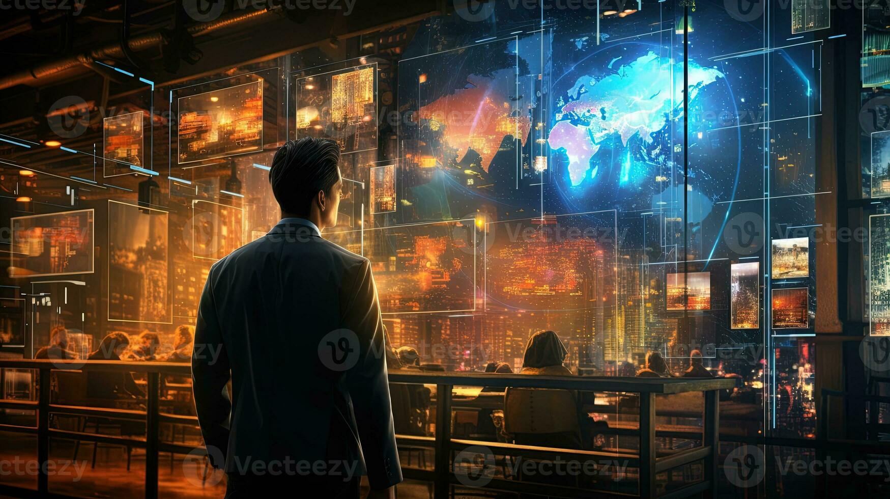 data visualization, digital art illustration, Generative AI photo
