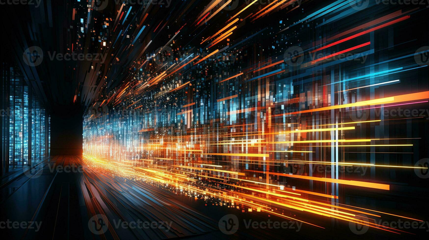 data insights, digital art illustration, Generative AI photo