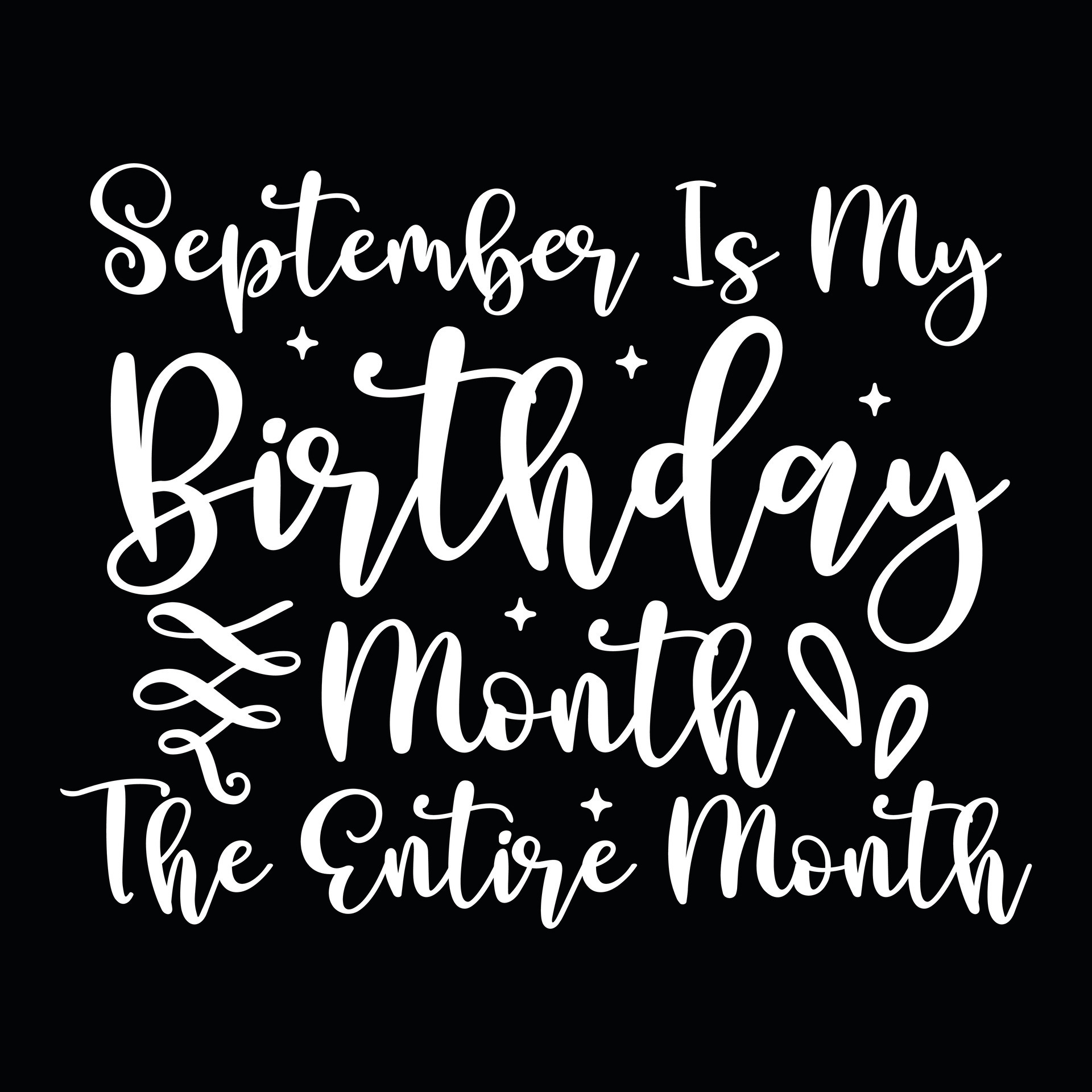 September Birthday tshirt design 27702237 Vector Art at Vecteezy