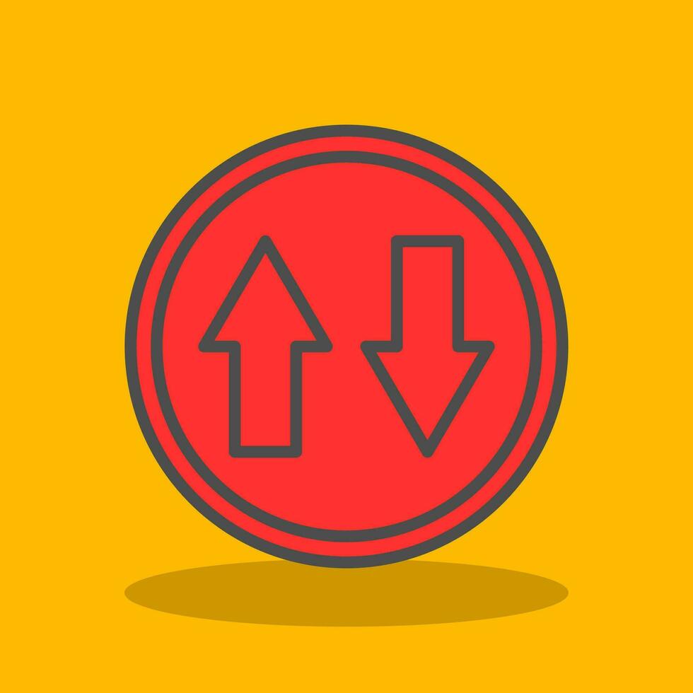 Up and Down Arrow Vector Icon Design