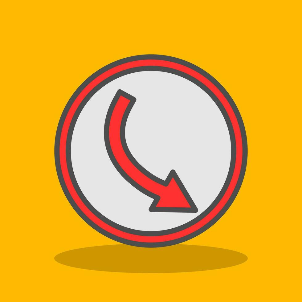 Curve Arrow Vector Icon Design