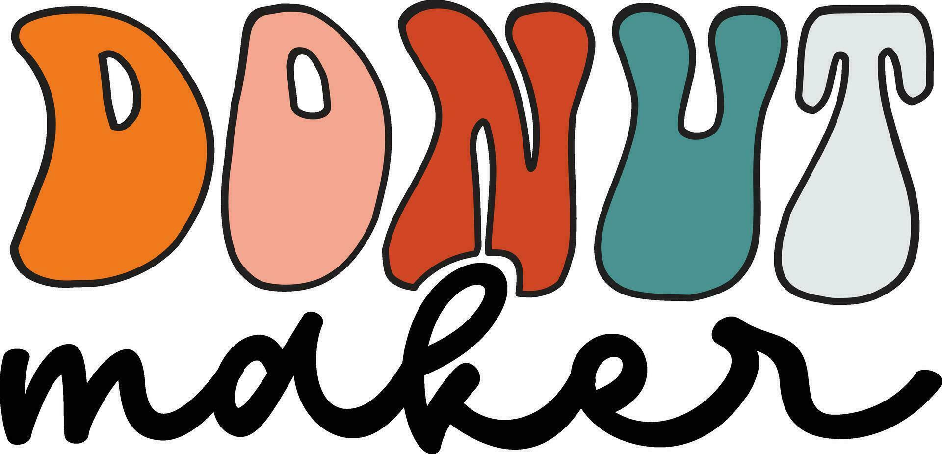 Funny Doughnut  t-shirt design file vector