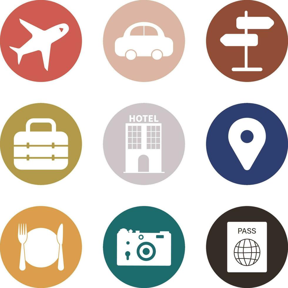 Vector of the  travel Icons