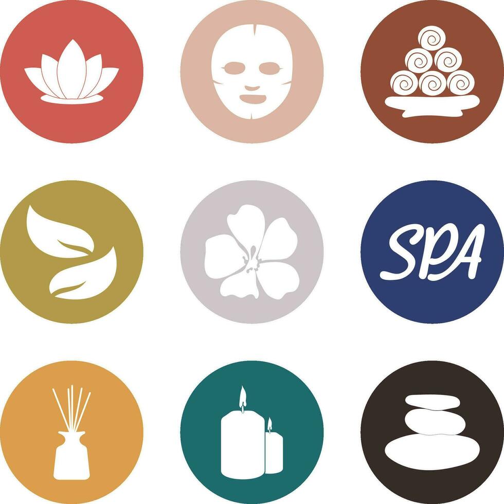 Vector of the spa icons