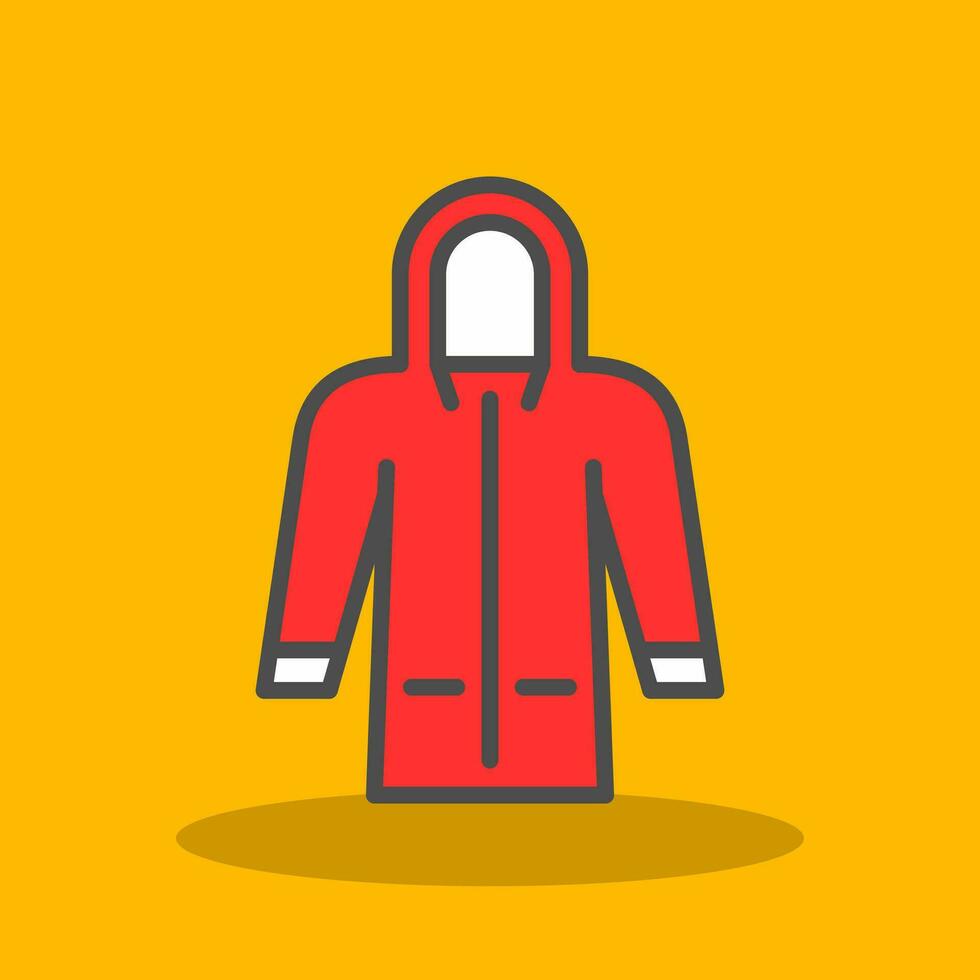 Raincoat Vector Icon Design