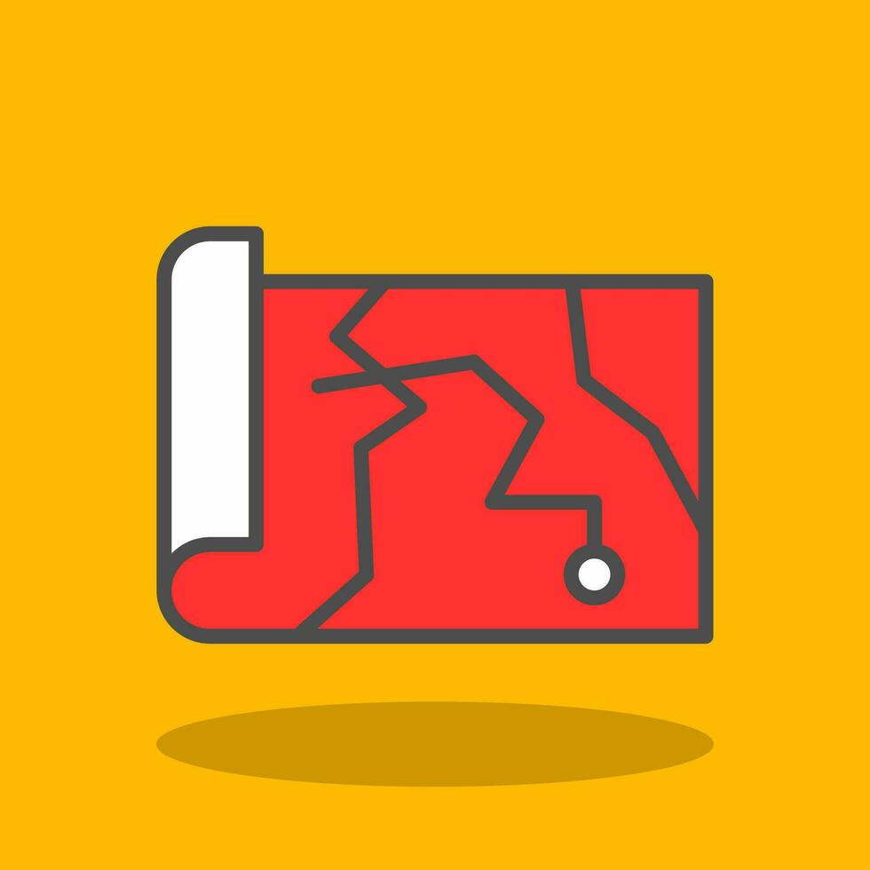 Treasure Map Vector Icon Design