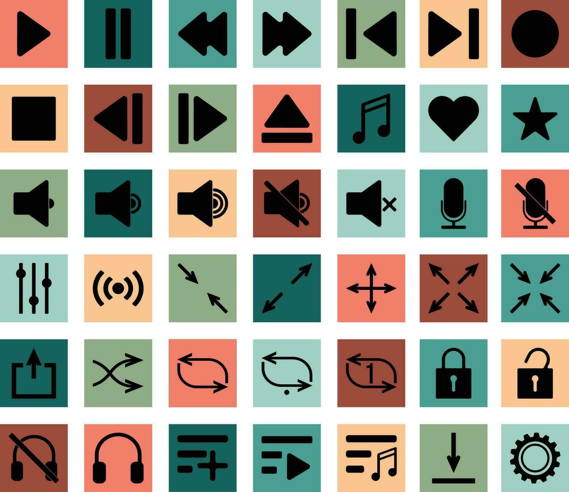 Vector of the music icons