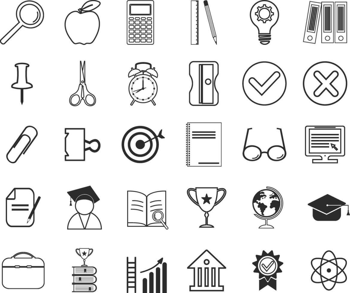 Vector of the Education icons