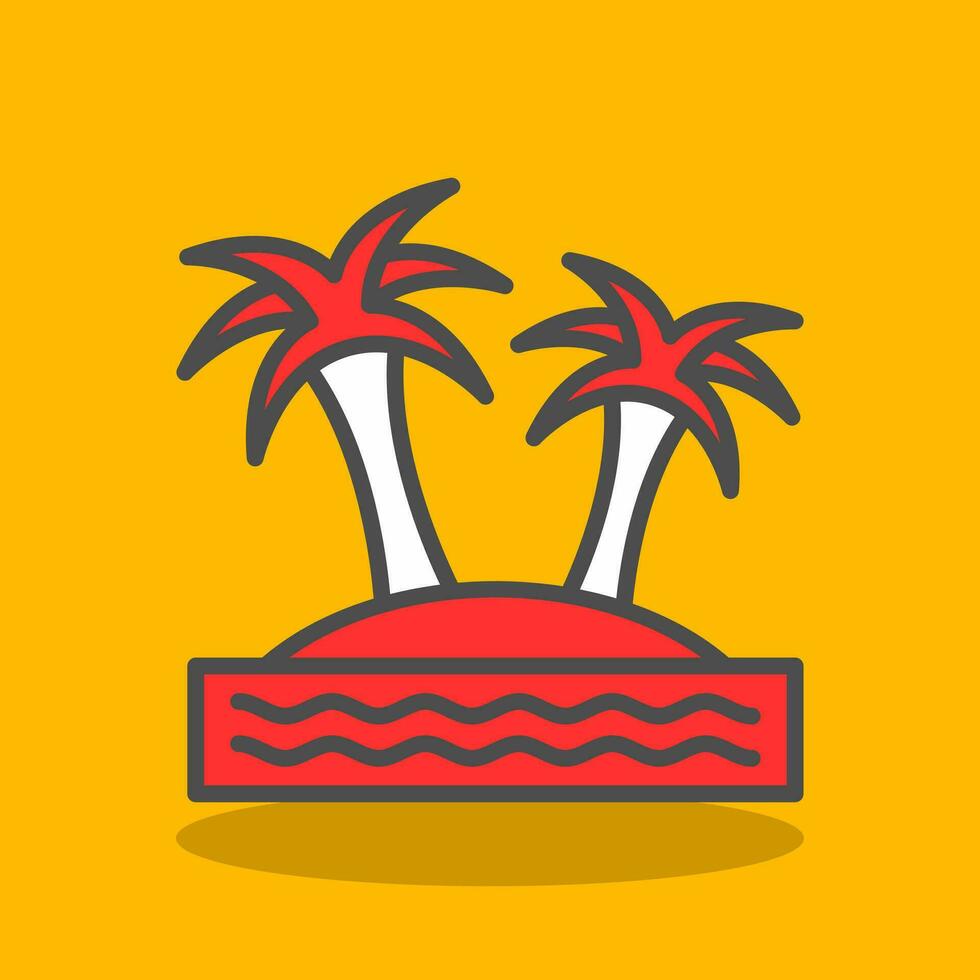 Island Vector Icon Design