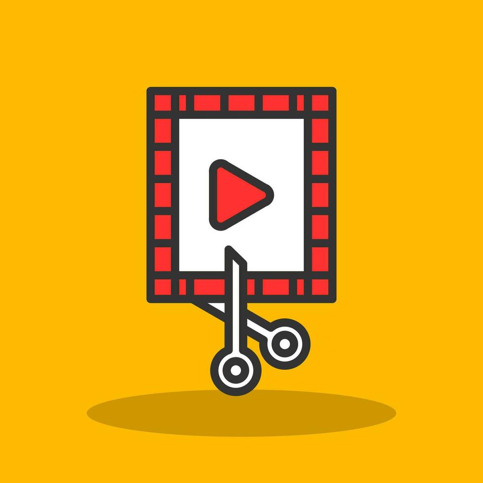 diseño de icono de vector de editor de video