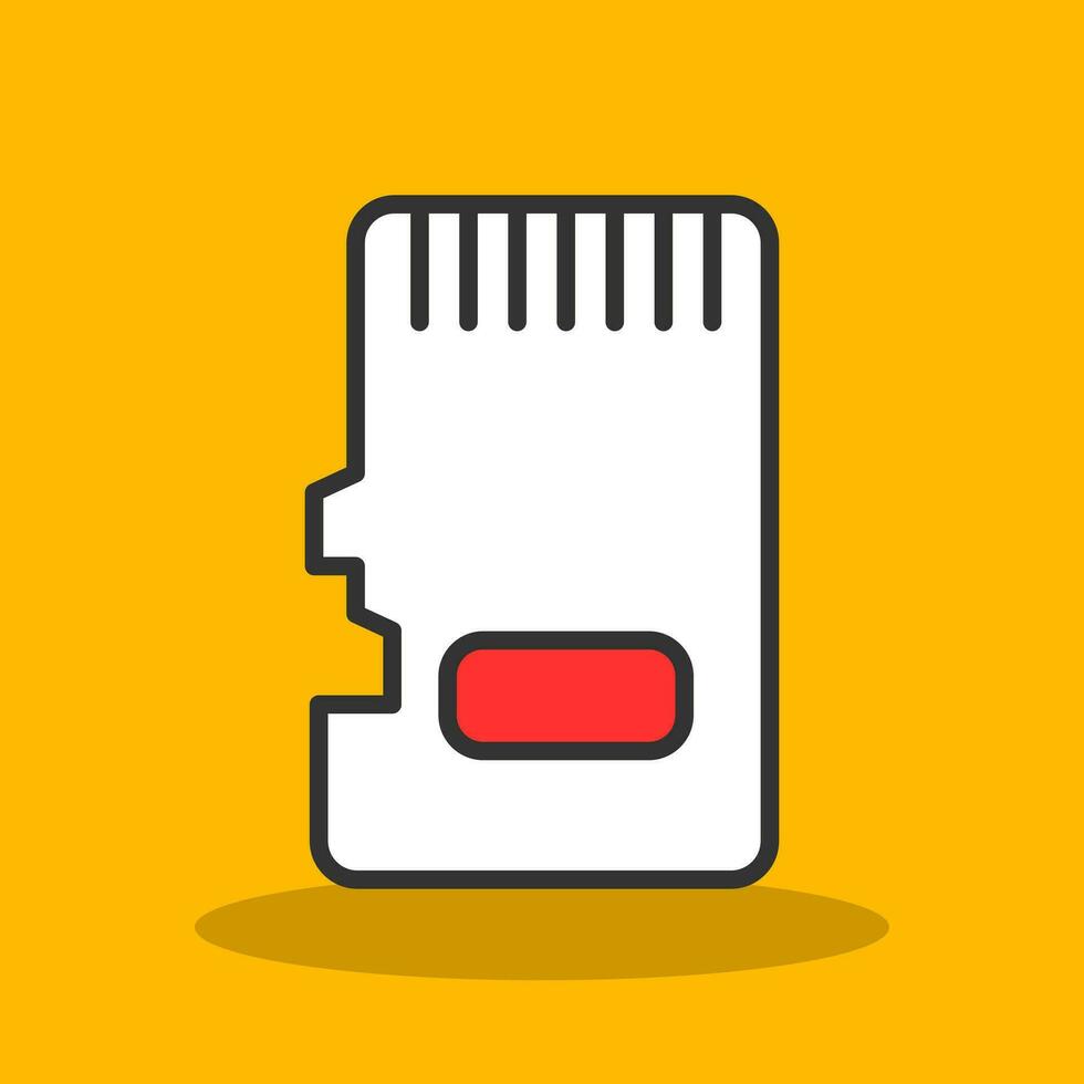 Memory Card Vector Icon Design
