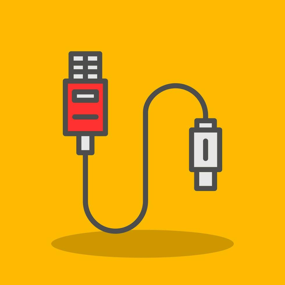 Usb Cable Vector Icon Design