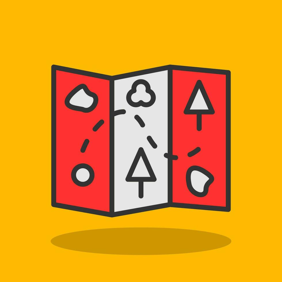 Treasure Map Vector Icon Design
