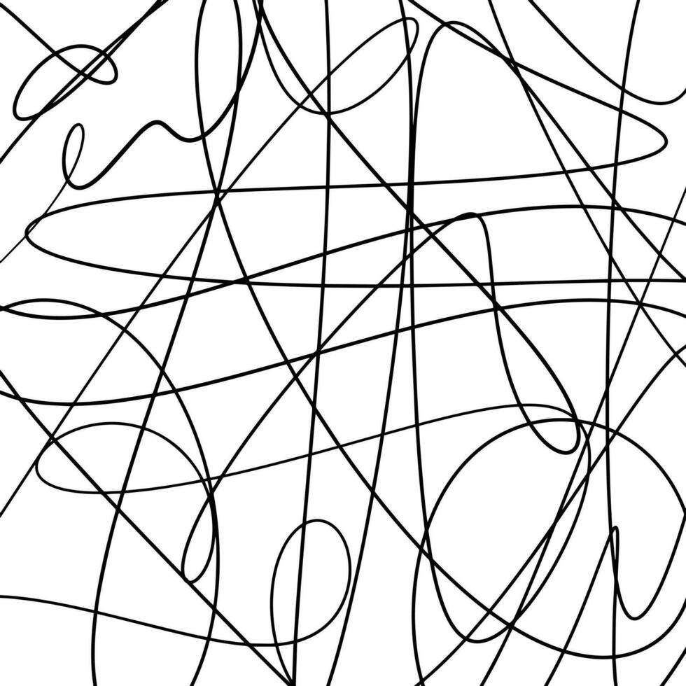 Scribble lines hand drawn seamless pattern. vector