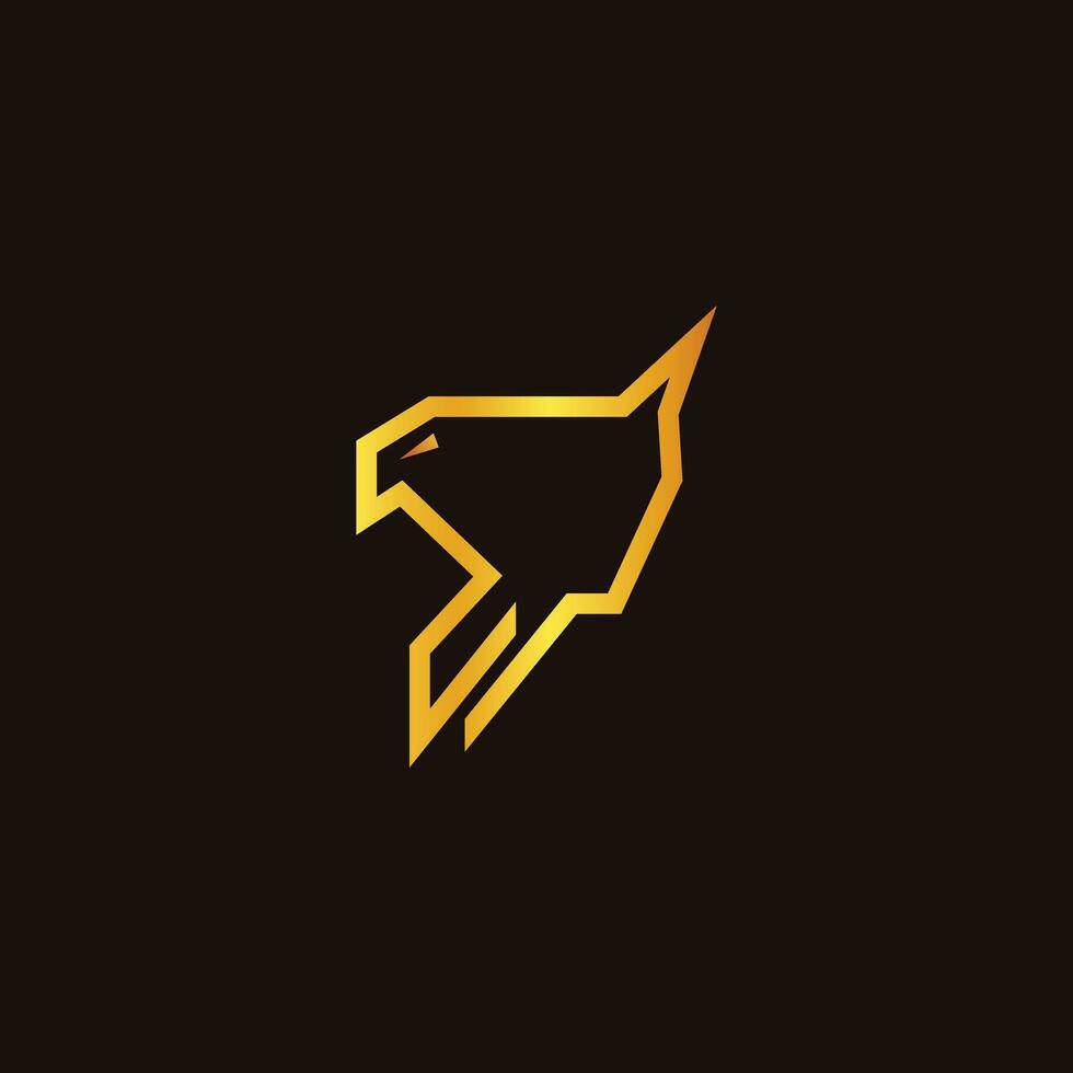 golden eagle head logo is suitable for any company vector