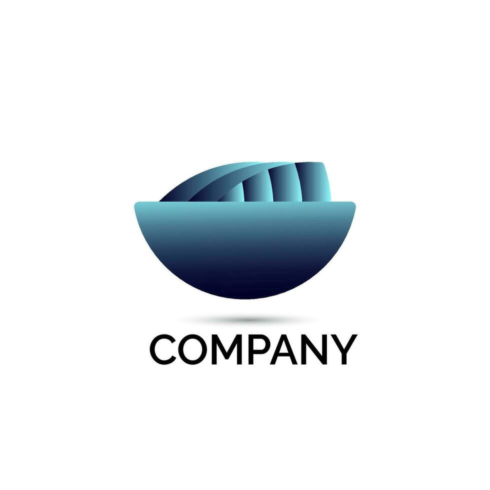 real estate logo blue gradient color suitable for property company vector