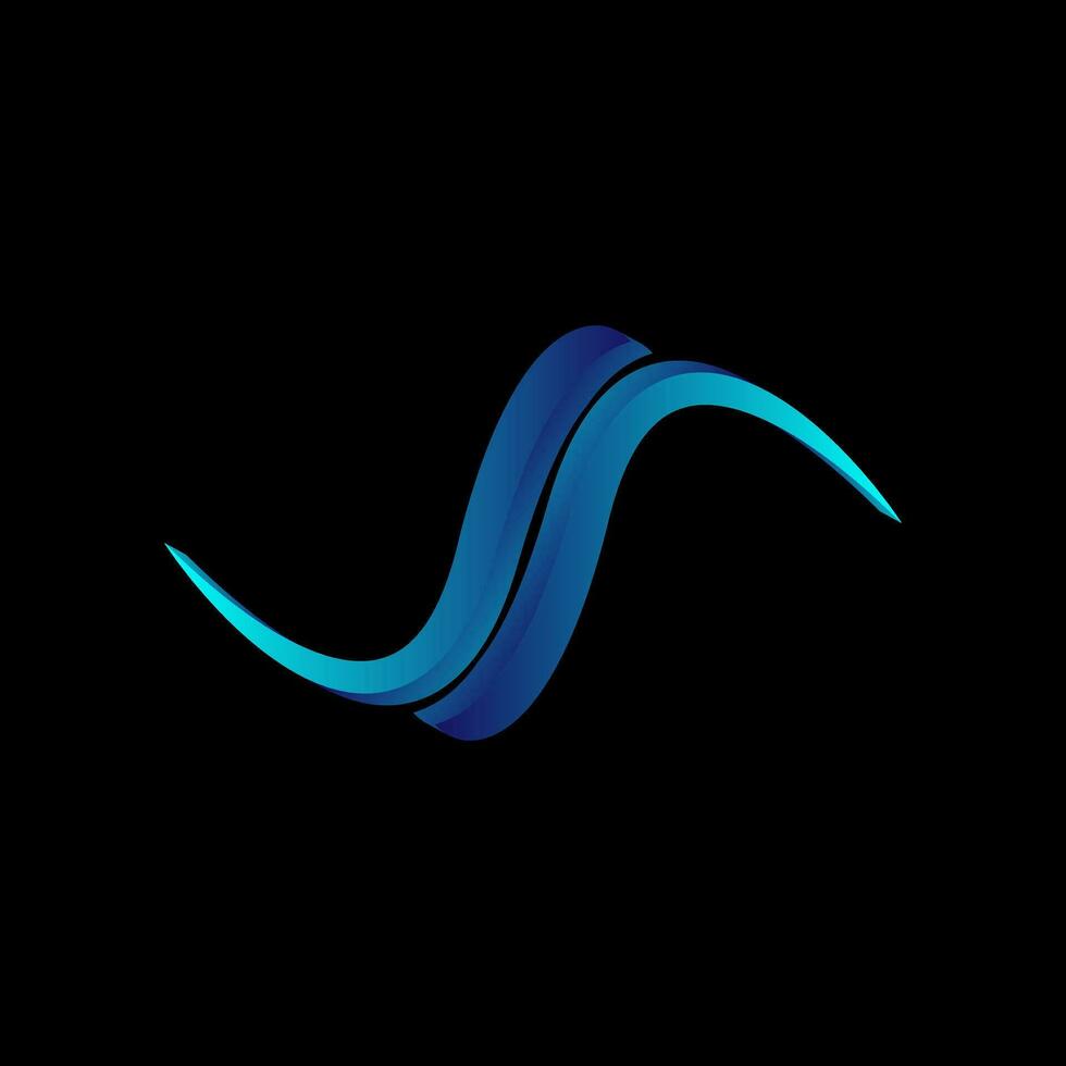 Unique Letter S Logo Gradient Design vector