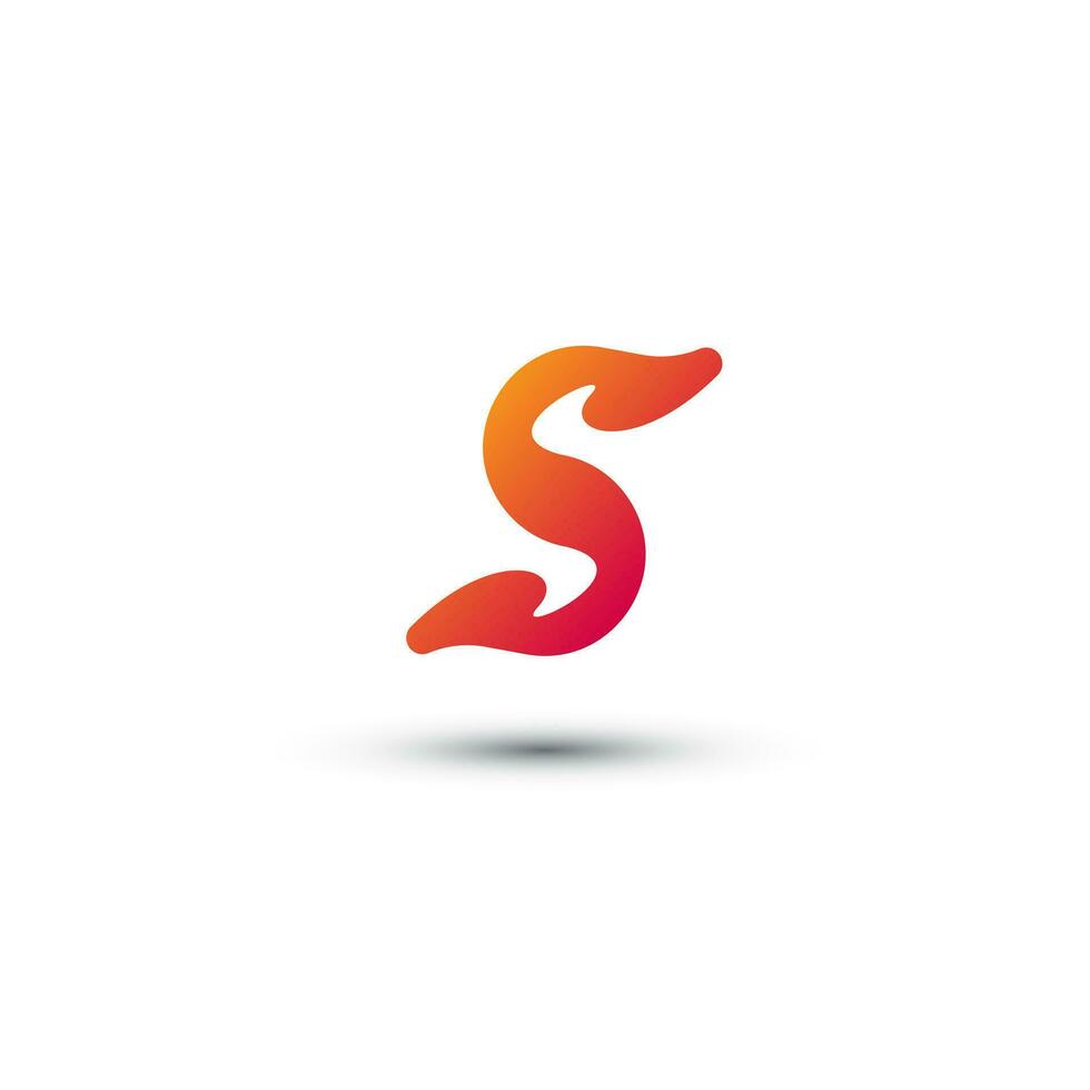 Unique Letter S Logo Gradient Design vector