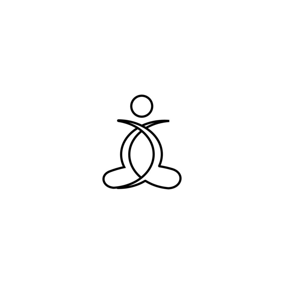 illustration of a meditating person vector