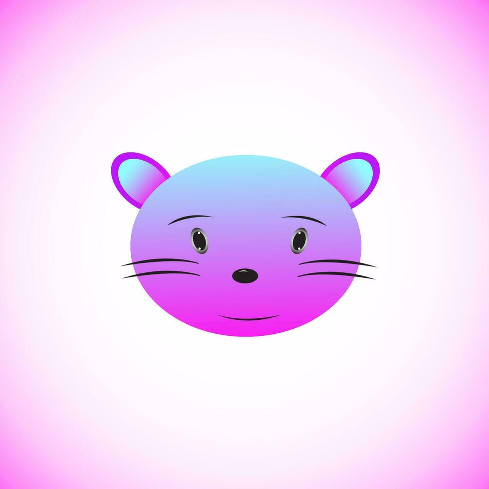 cute cat face graphic vector desig