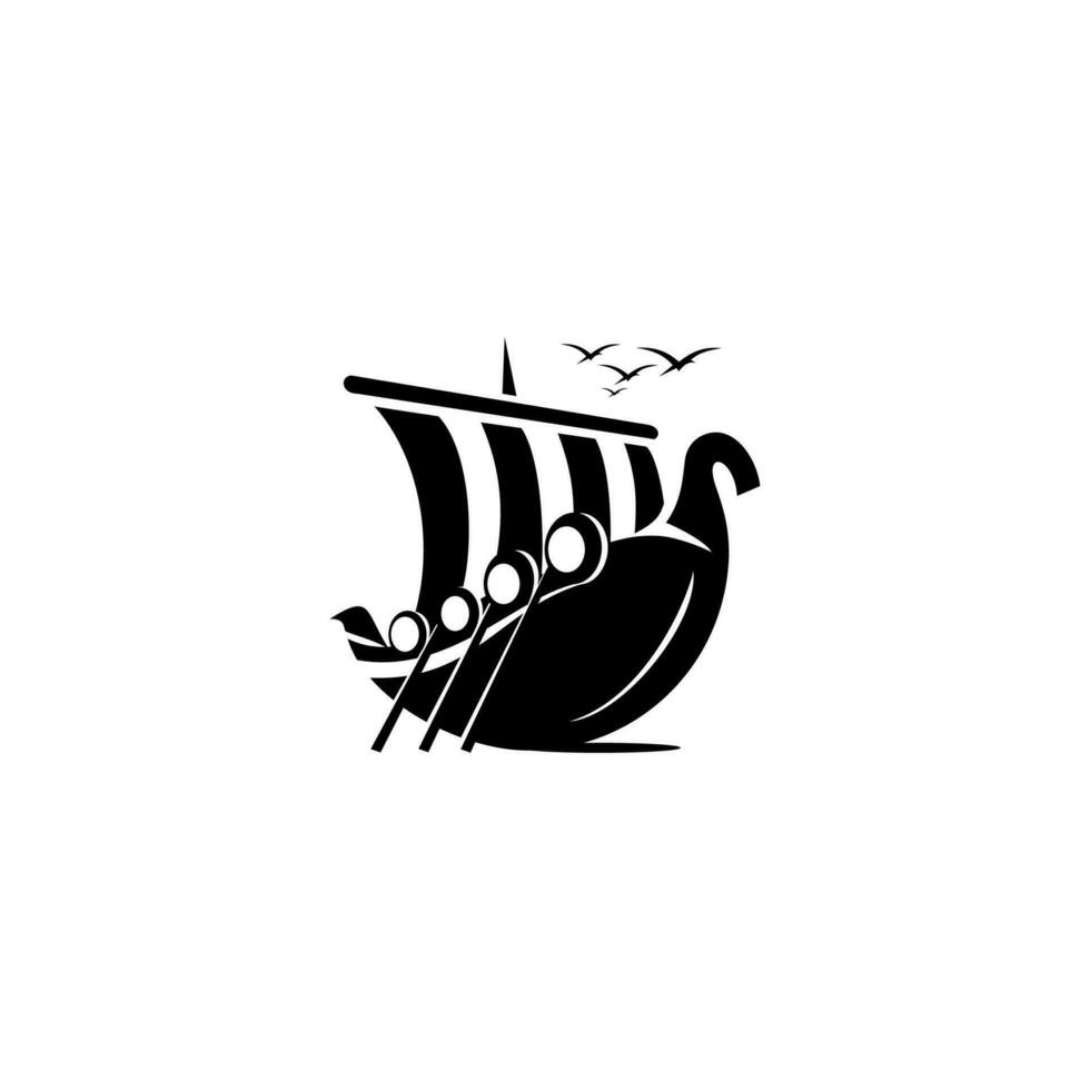 vikingo Embarcacion logo vector