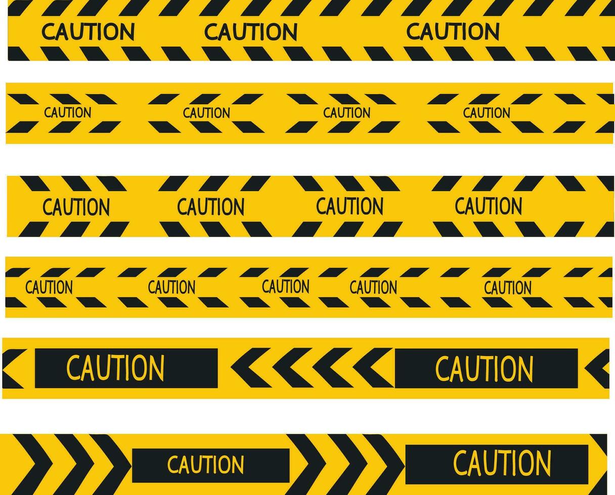 free vector Set of police tape warning alert