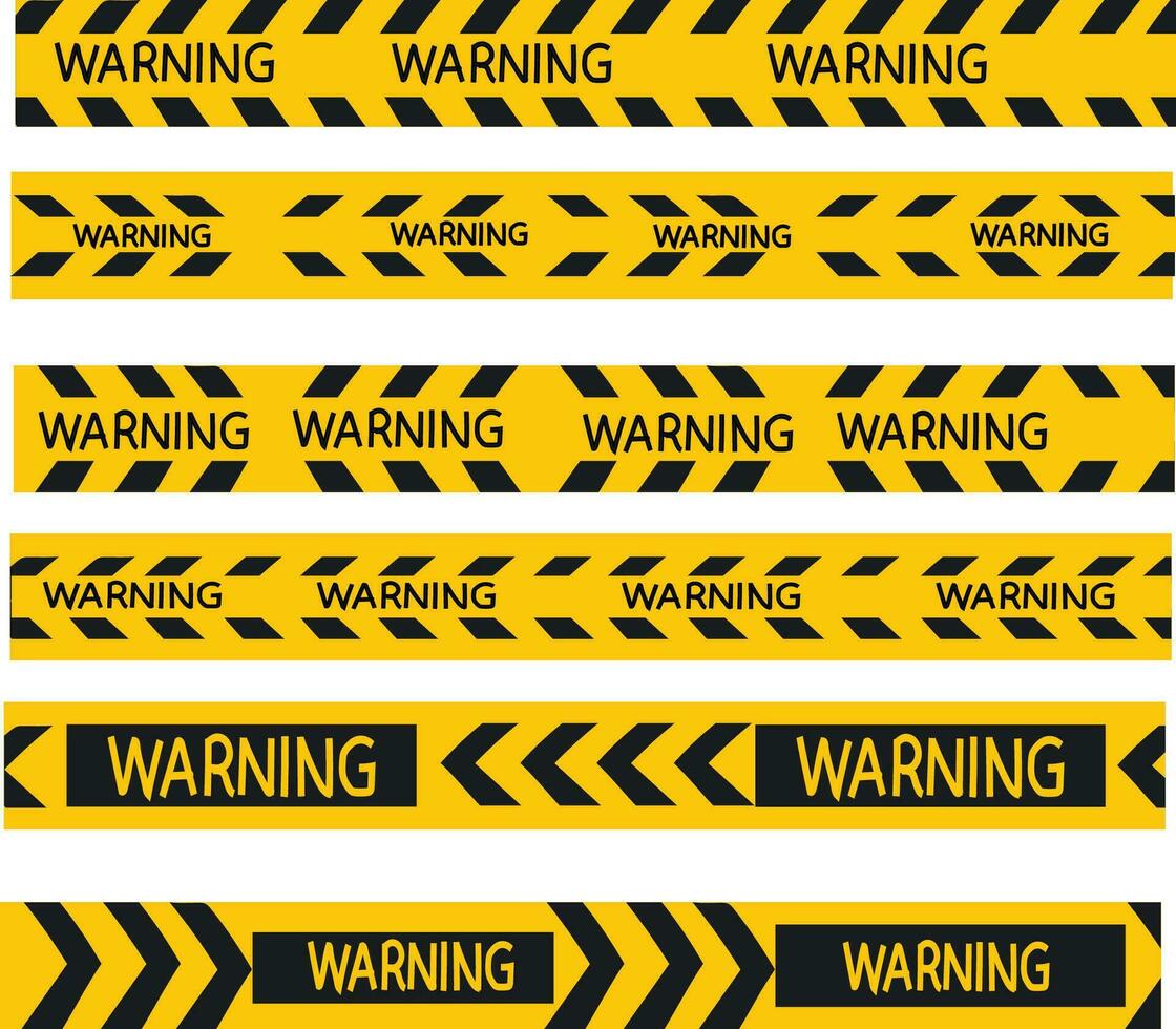 free vector Set of police tape warning alert