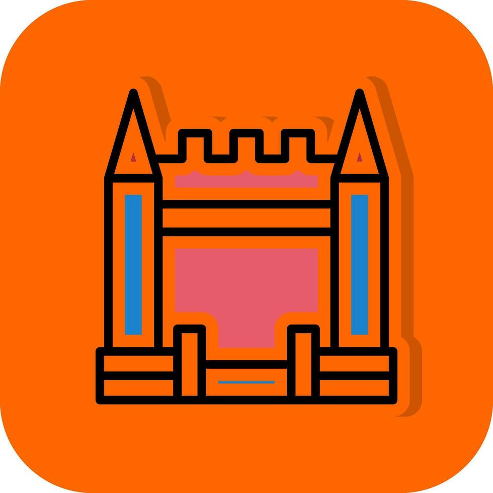 Inflatable Castle Vector Icon Design