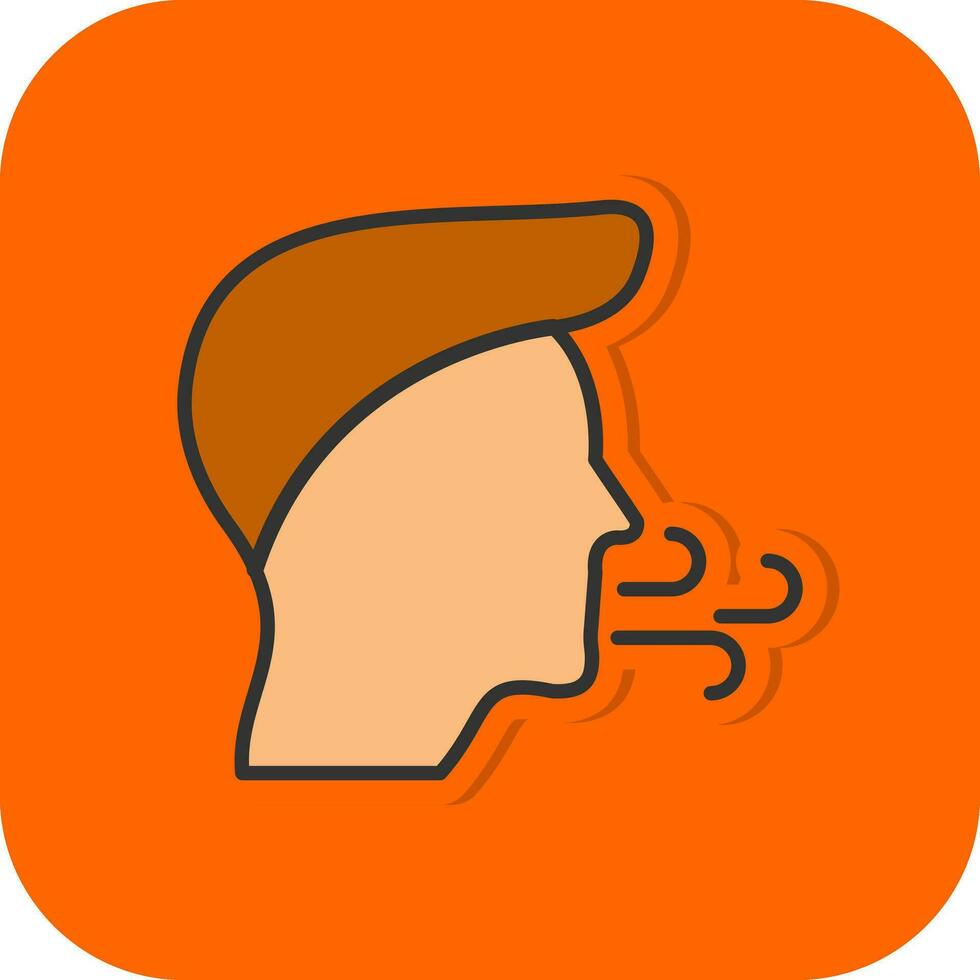 diseño de icono de vector de inhalación