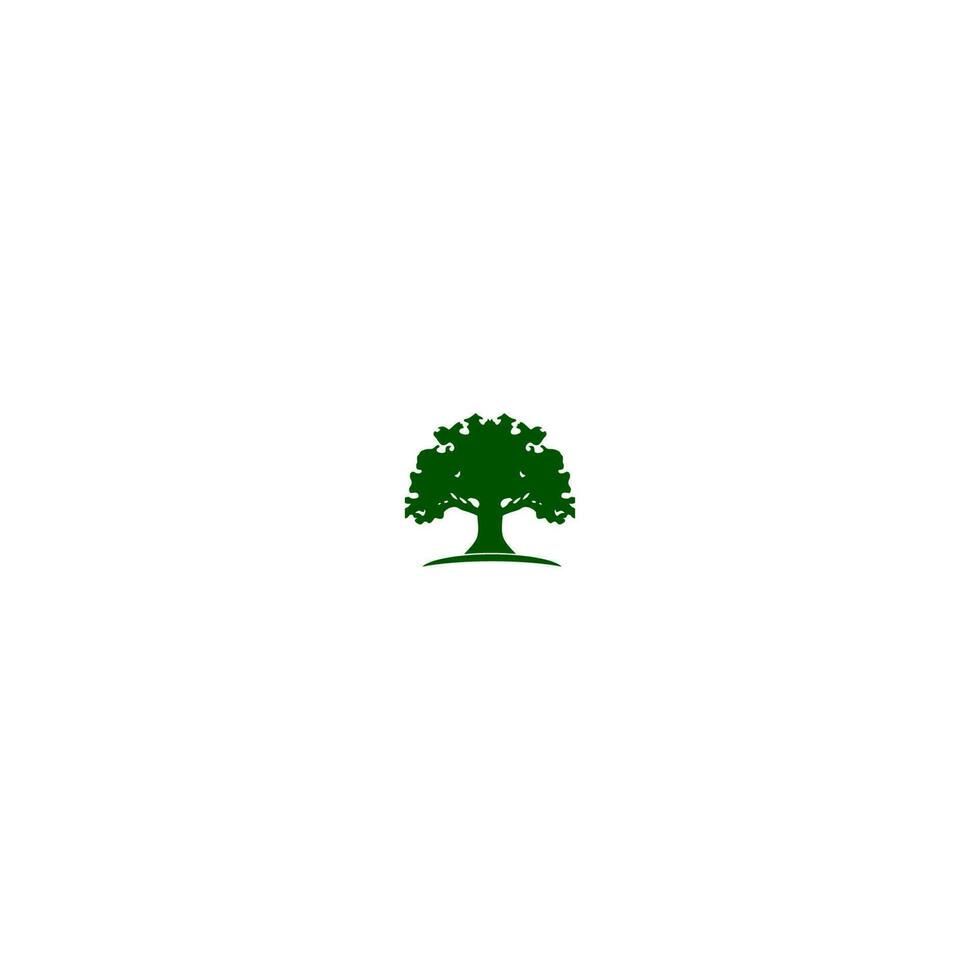 Oak Tree Logo Design Stock Vector