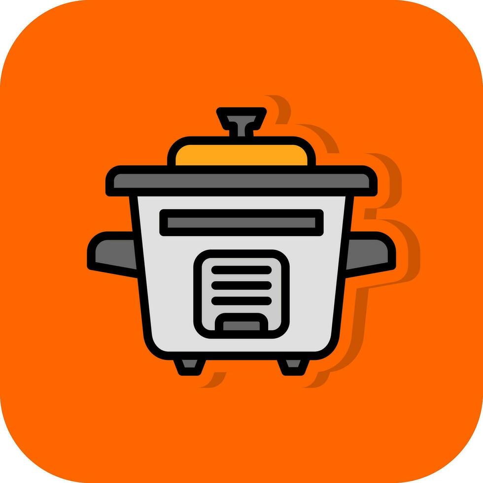 Rice Cooker Vector Icon Design