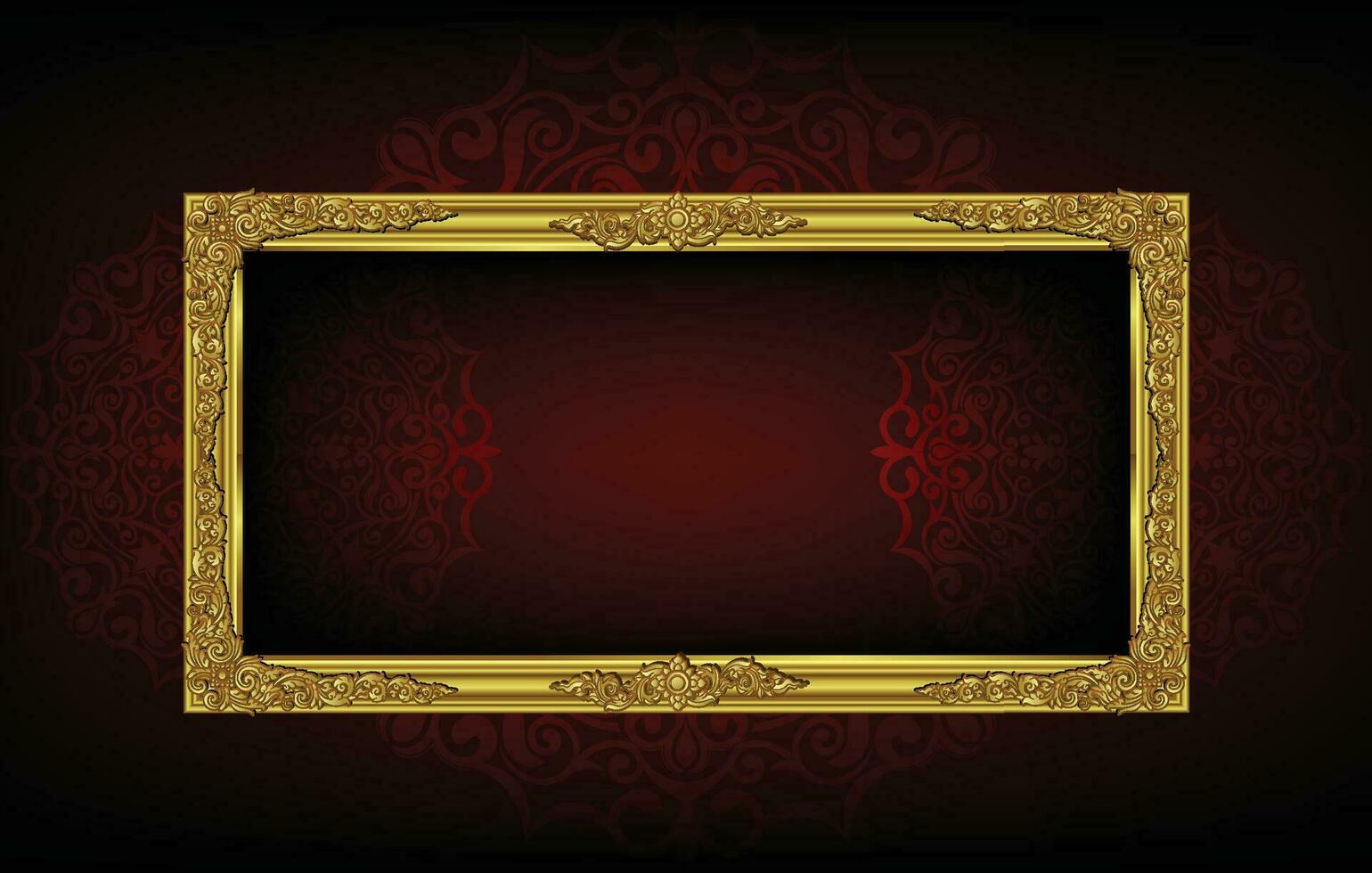 Royal golden frame photo vector