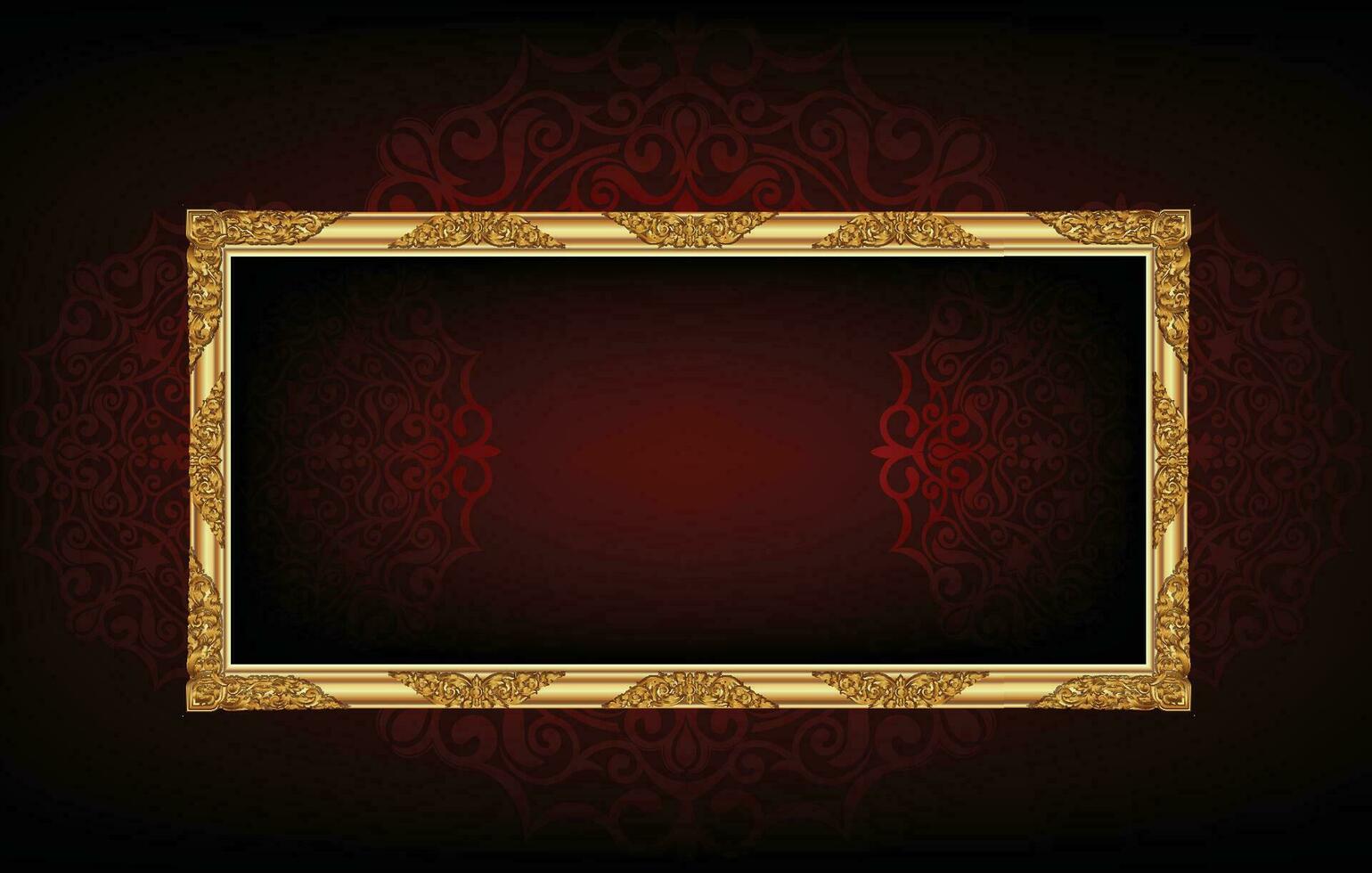 Royal golden frame photo vector