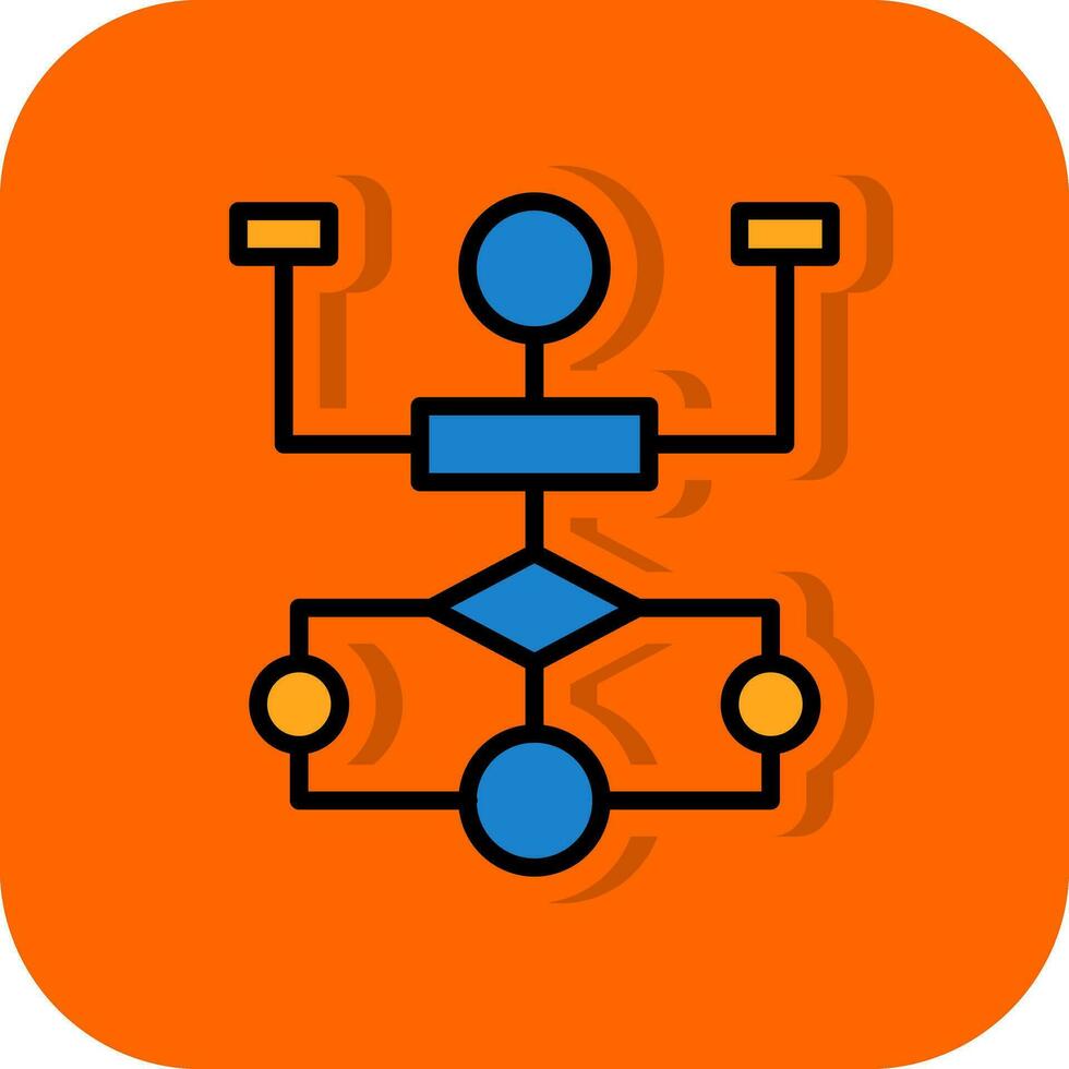 Flow Chart Vector Icon Design