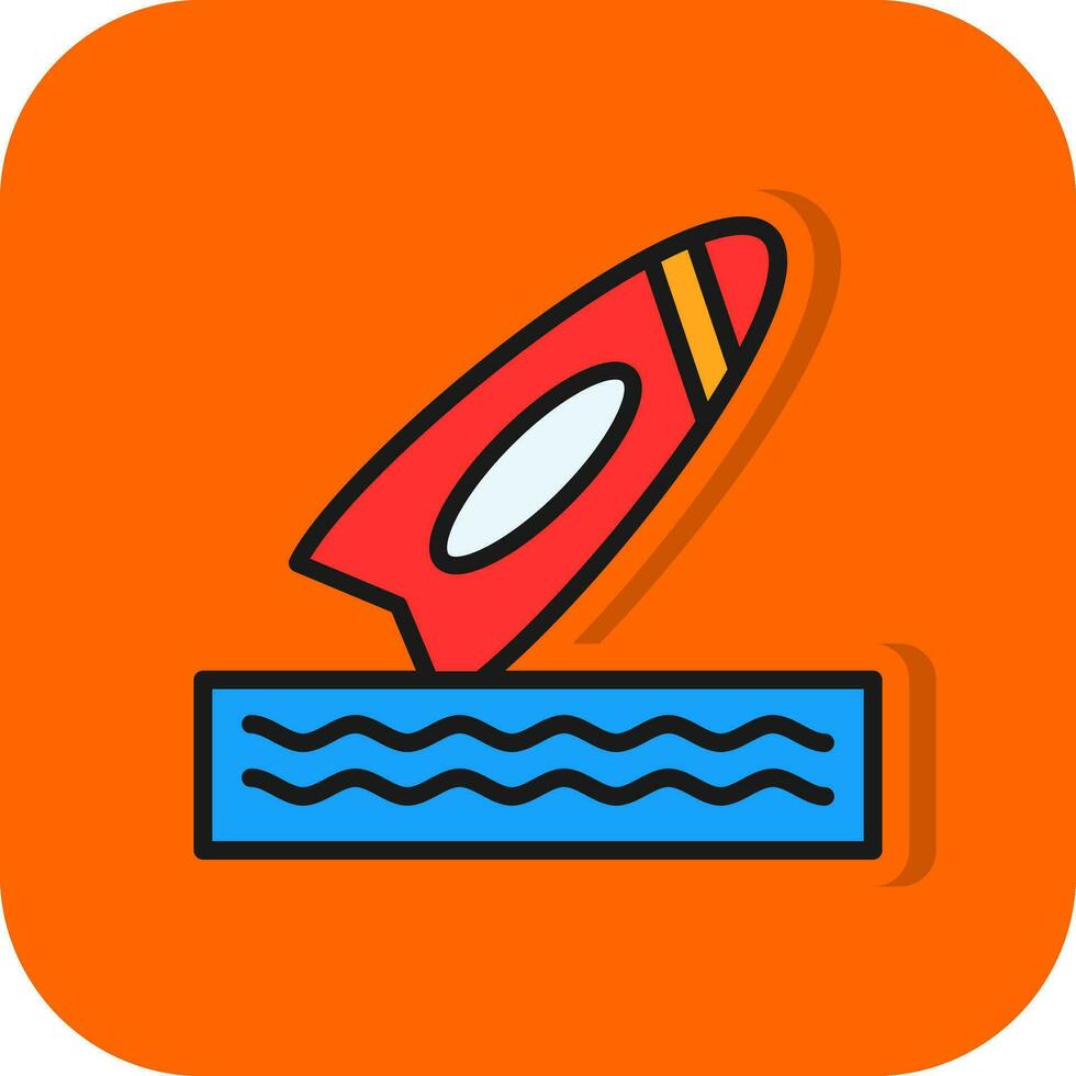 Surfboard Vector Icon Design